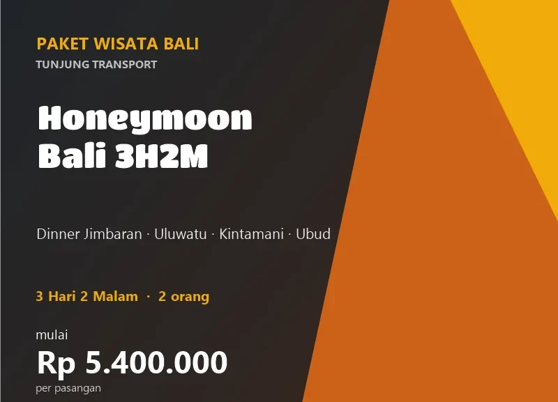 Paket Honeymoon Bali 3 Hari 2 Malam: Dinner Jimbaran, Uluwatu & Ubud