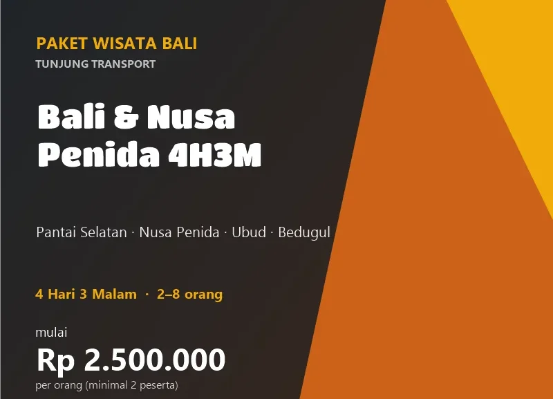 Paket Bali Nusa Penida 4 Hari 3 Malam: Pantai Selatan, Nusa Penida, Ubud & Bedugul